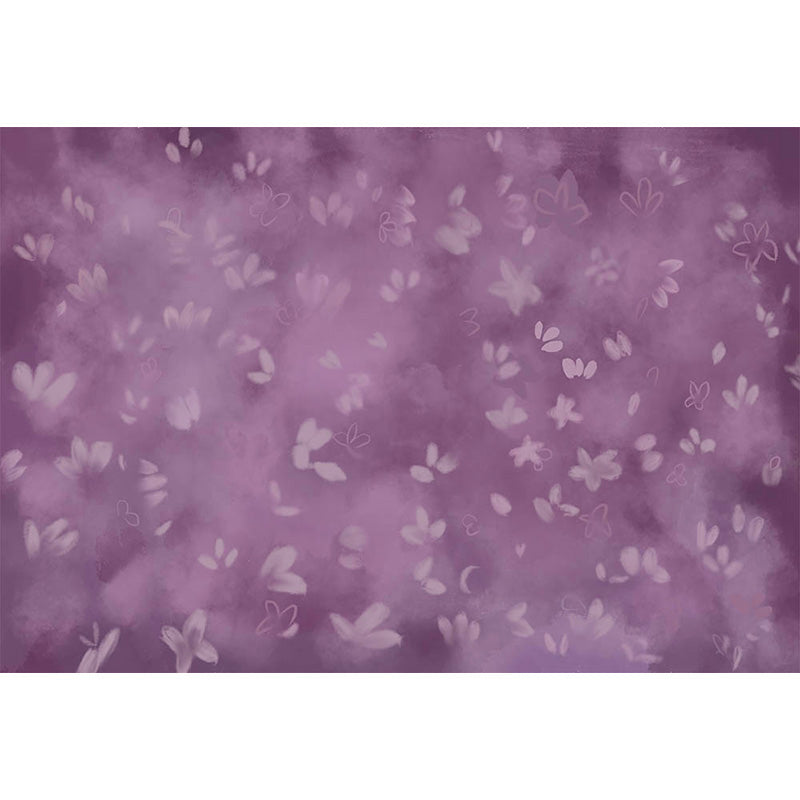 Avezano Purple Art Handpainted Floral Backdrop For Photography-AVEZANO
