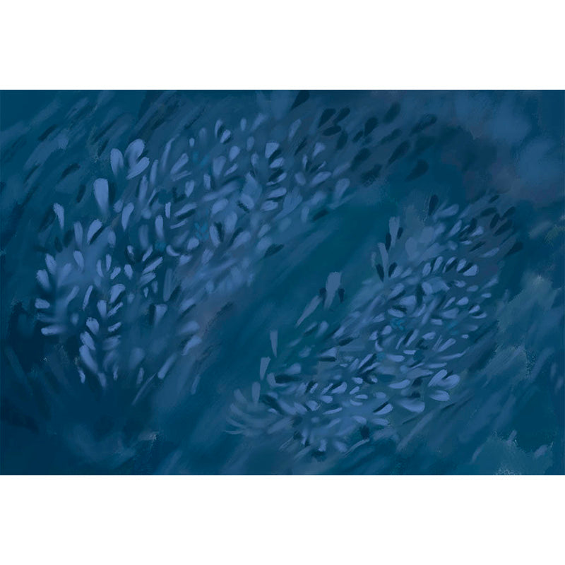 Avezano Blue Art Handpainted Floral Backdrop For Photography-AVEZANO