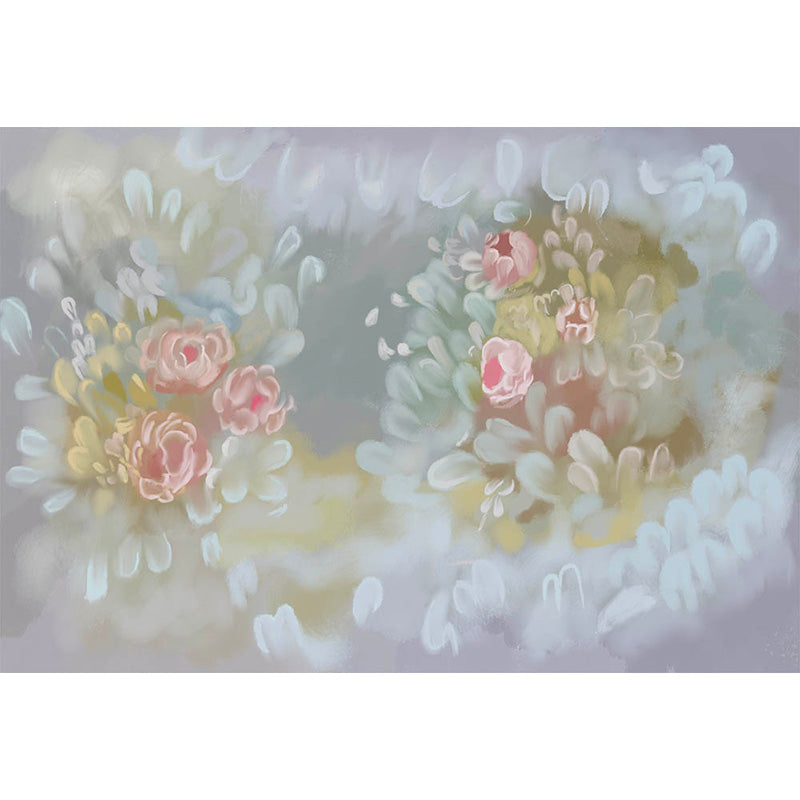 Avezano Light Color Handpainted Floral Backdrop For Photography-AVEZANO