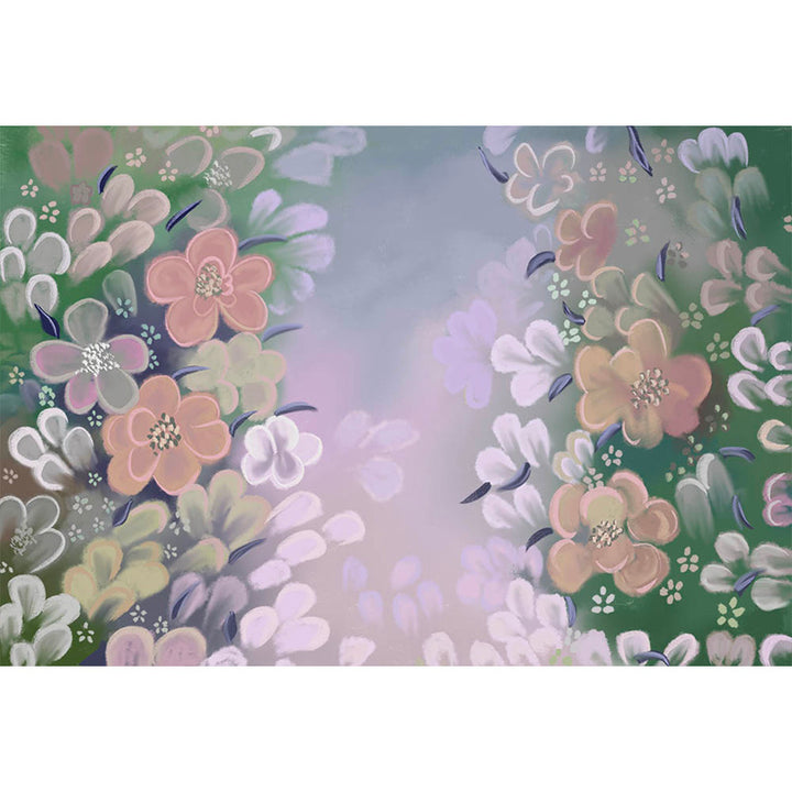 Avezano Handpainted Fine Art Flowers Backdrop For Photography-AVEZANO