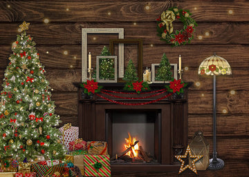 Avezano Fireplace Photo Frame Christmas Gifts Photography Backdrop-AVEZANO