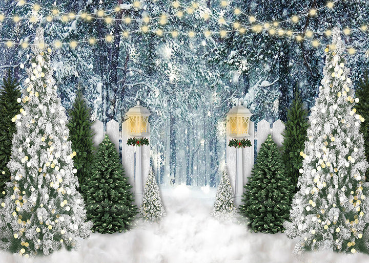 Avezano Christmas Woods Photography Backdrop-AVEZANO