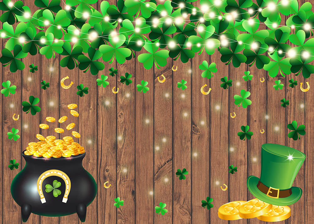 Avezano Clovers And Gold Coins St. Patrick&