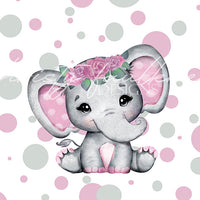 Avezano Elephant/ Polka Dot (Multi-color Options) Photography Backdrop Designed By Christy Faulkner
