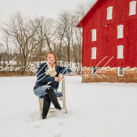 Avezano Winter Red Barn Photography Backdrop Designed By Christy Faulkner-AVEZANO