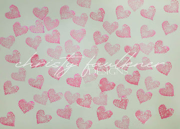 Avezano Pink Love Pattern Photography Backdrop Designed By Christy Faulkner-AVEZANO