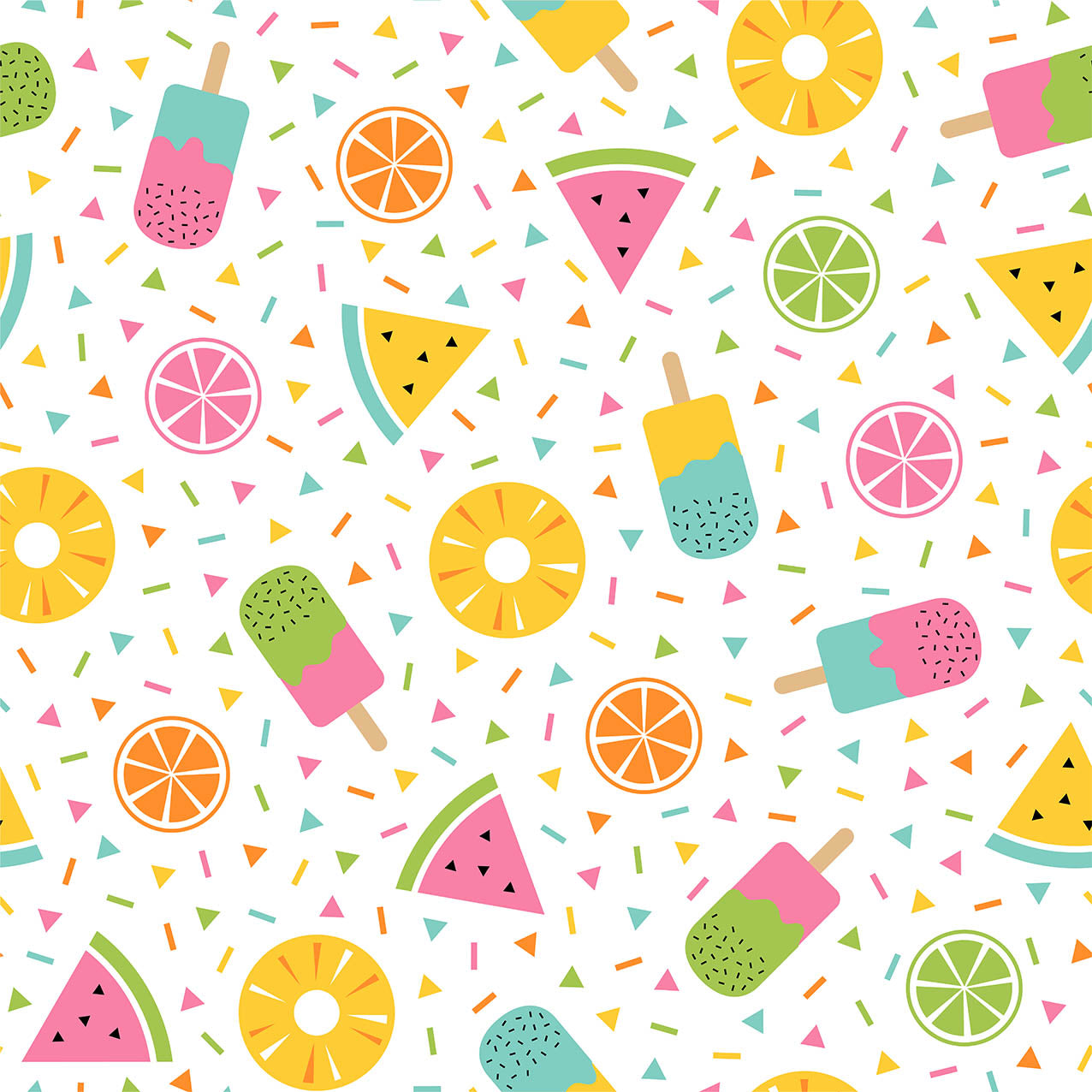Avezano Ice Cream Fruit Pattern Backdrop For Photography