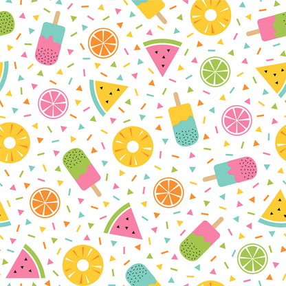 Avezano Ice Cream Fruit Pattern Backdrop For Photography