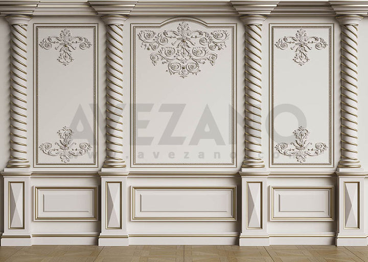 Avezano White Texture Retro Wall Window Photography Backdrop-AVEZANO