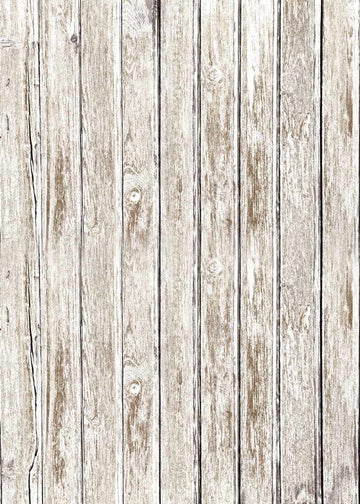 Avezano Vertical Old White Wood Rubber Floor Mat