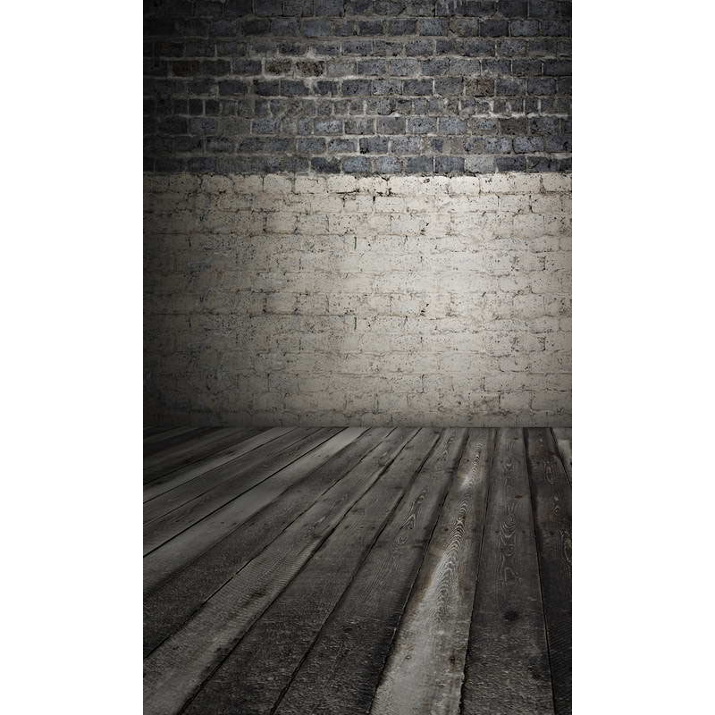 Avezano Gray Is Layered With White Brick Wall Texture Backdrop With Vertical Version Wood Floor For Photography-AVEZANO