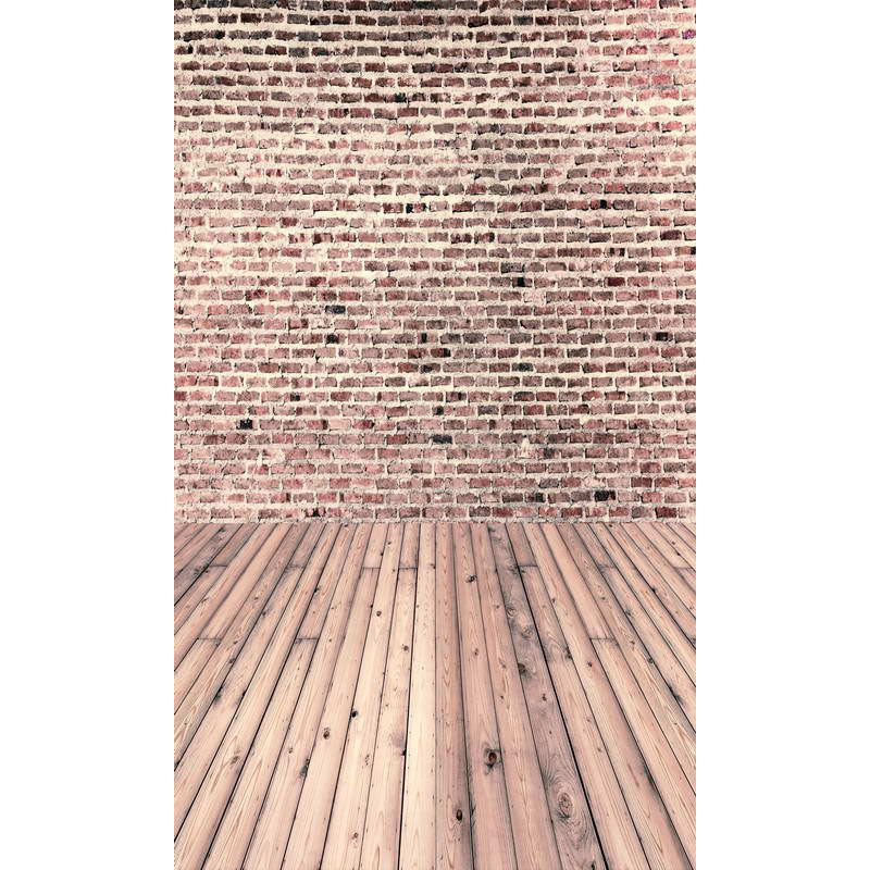 Avezano Do Old Brick Wall Texture Backdrop With Vertical Version Wood Floor For Photography-AVEZANO