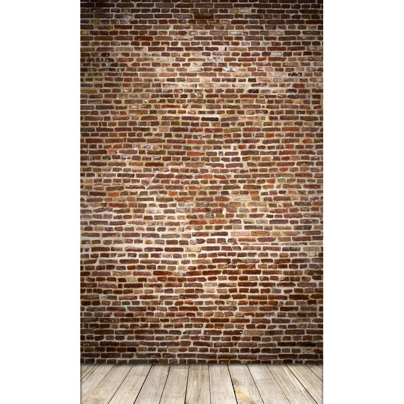 Avezano Old Brick Wall Texture Backdrop For Photography With Wood Floor-AVEZANO
