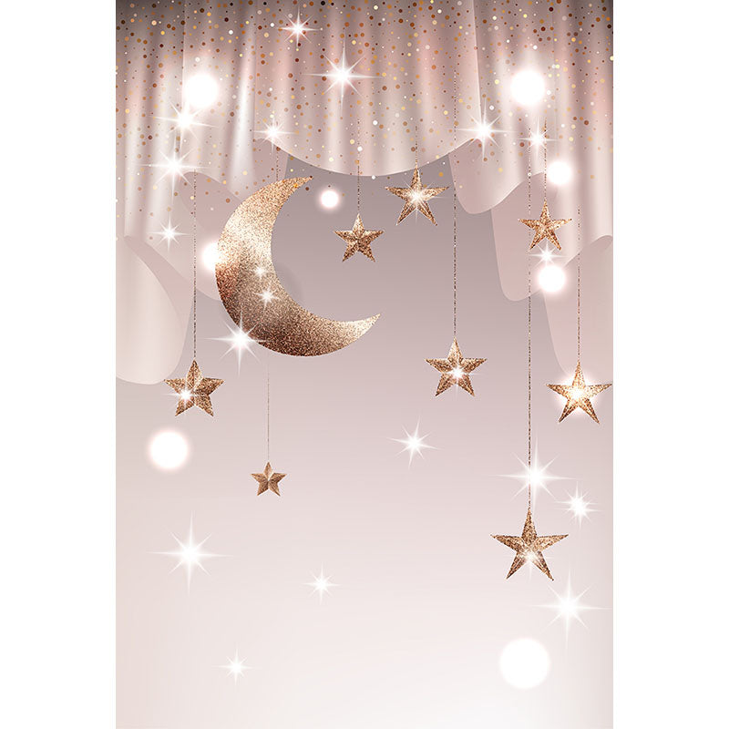 Avezano Golden Stars And Moon Photography Backdrop-AVEZANO