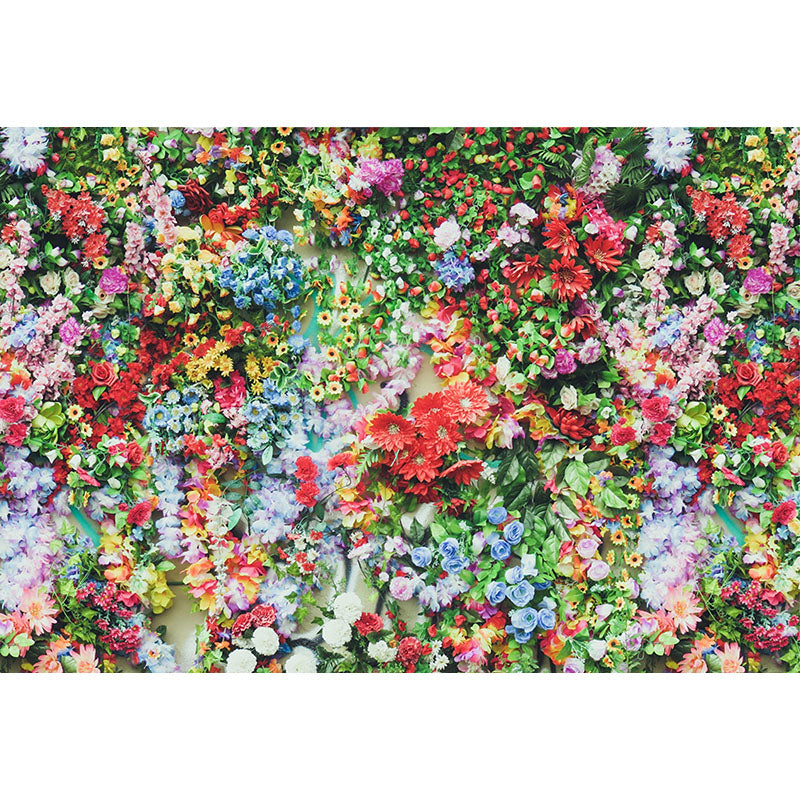 Avezano Colourful Flowers Floral Backdrop For Holiday Photography-AVEZANO