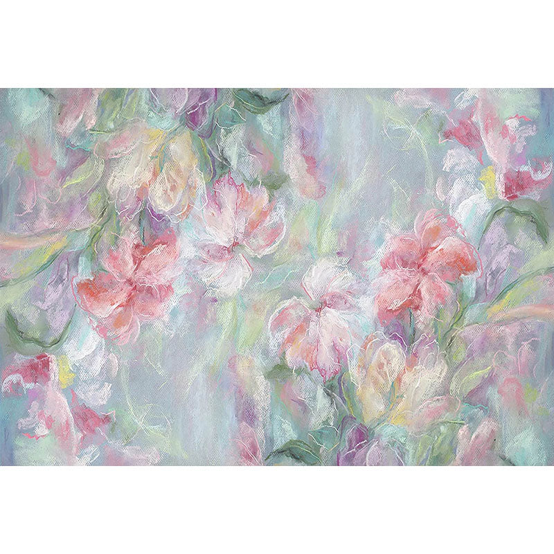 Avezano Colored Drawing Flowers Floral Backdrop For Photography-AVEZANO