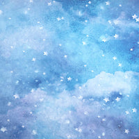 Avezano Cloudy Starry Sky Baby Birthday Cakesmash Photography Backdrop