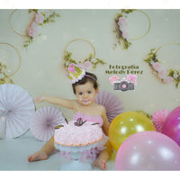Avezano Elegant Wreath Baby Girl Photography Backdrop