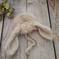 Avezano Newborn Long Fluffy Little Rabbit Hat Photography Props