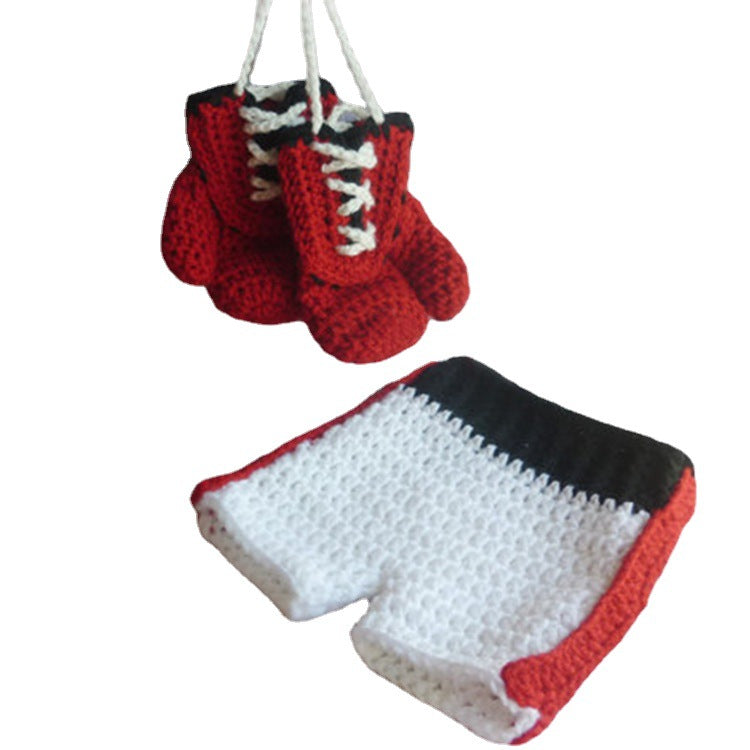 Avezano Baby Photo Shoot Wool Knitted Boxer Shape Costume Outfits