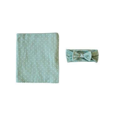 Avezano Baby Wrap Polka Dot Printed 2 Piece Wrap Newborn