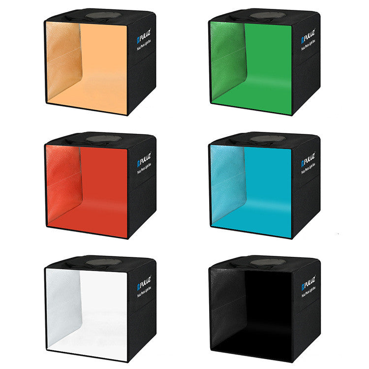 Avezano 30cm Folding Portable Ring Light Photo Lighting Studio Shooting Tent Box Kit with 6 Colors Reflector Backdrops