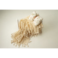 Avezano Newborn Photography Cotton Thread Tassel Blanket