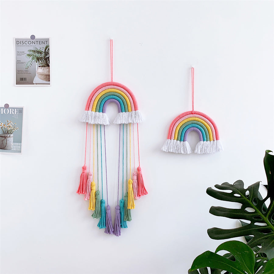 Avezano Braided Rainbow Tassel Ornament Props