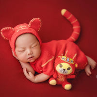 Avezano Newborn Tiger Bodysuit Outfits Photography Props