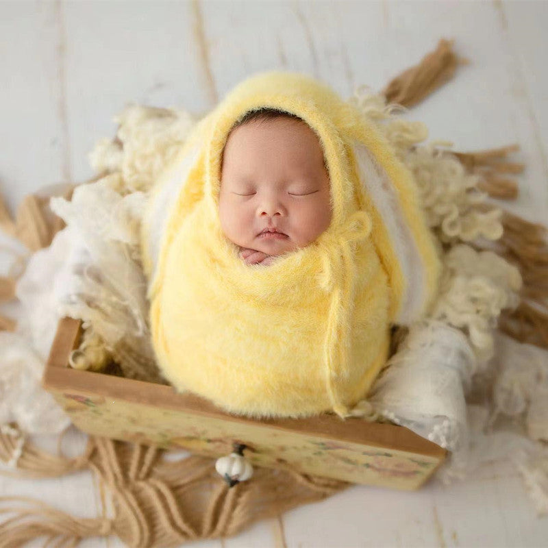 Avezano Newborn Hat Wool Wrap Baby Shot Props