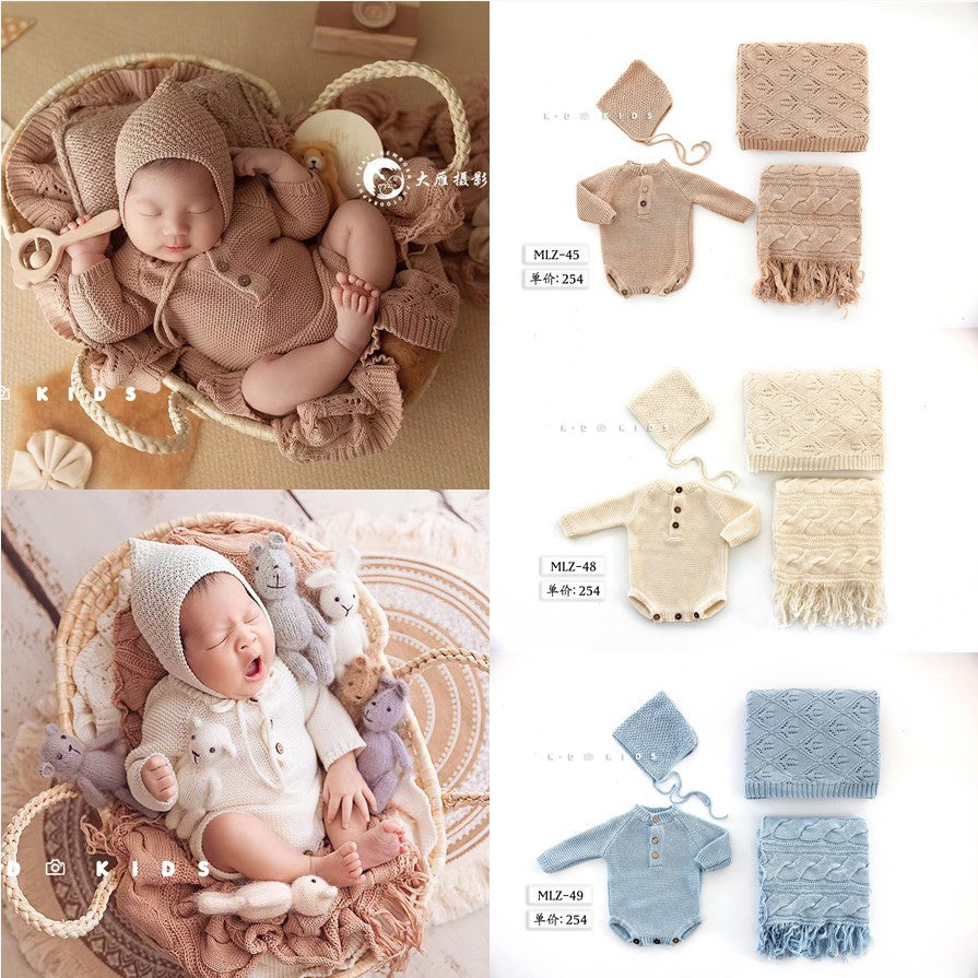 Avezano Newborn Blanket Woolen Clothes Baby Photography Props