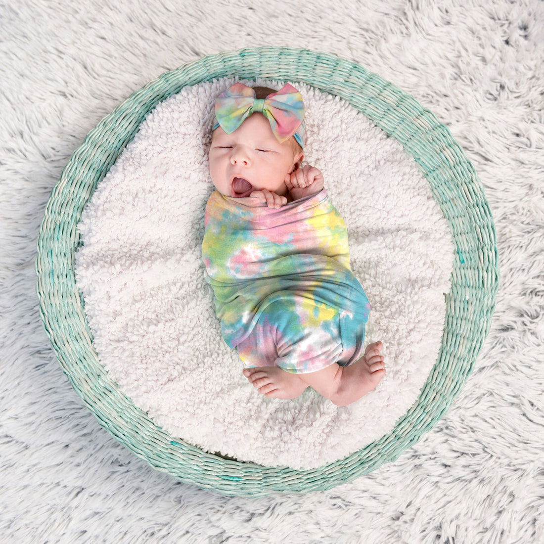 Avezano Newborn Milk Silk Headband Wrap 2 Piece Set