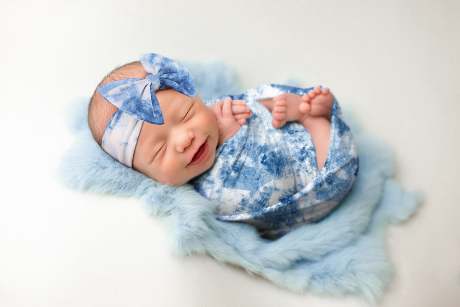 Avezano Newborn Milk Silk Headband Wrap 2 Piece Set