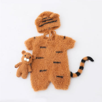 Avezano Newborn Baby Tiger Outfits Photography Costumes Photo Props Set + Tiger Toys