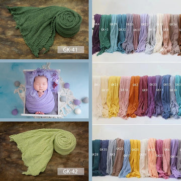 Avezano Baby Photo Prop Seersucker Wrap Towel