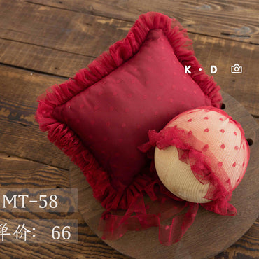 Avezano Baby Prop Chapeau Oreiller Dentelle Photographie Bébé 