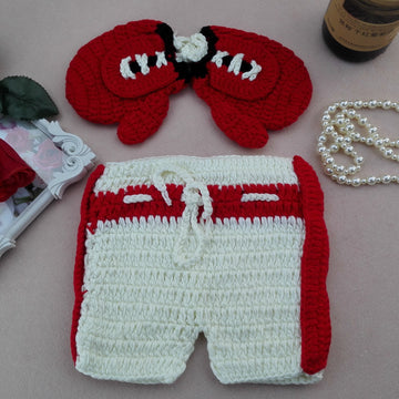 Avezano Baby Photo Shoot Wool Knitted Boxer Shape Costume Outfits
