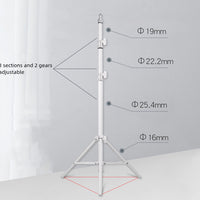 Avezano the 1.6m Frosted and Bold White Stand Tripod is Retractable