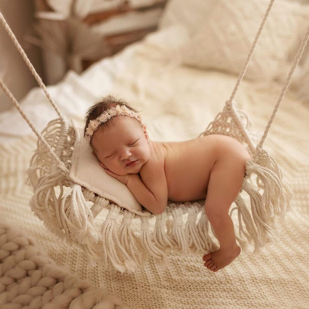 Avezano Newborn Photography Props Hand-Woven Hammock