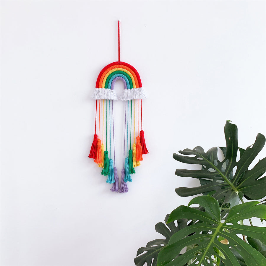 Avezano Braided Rainbow Tassel Ornament Props