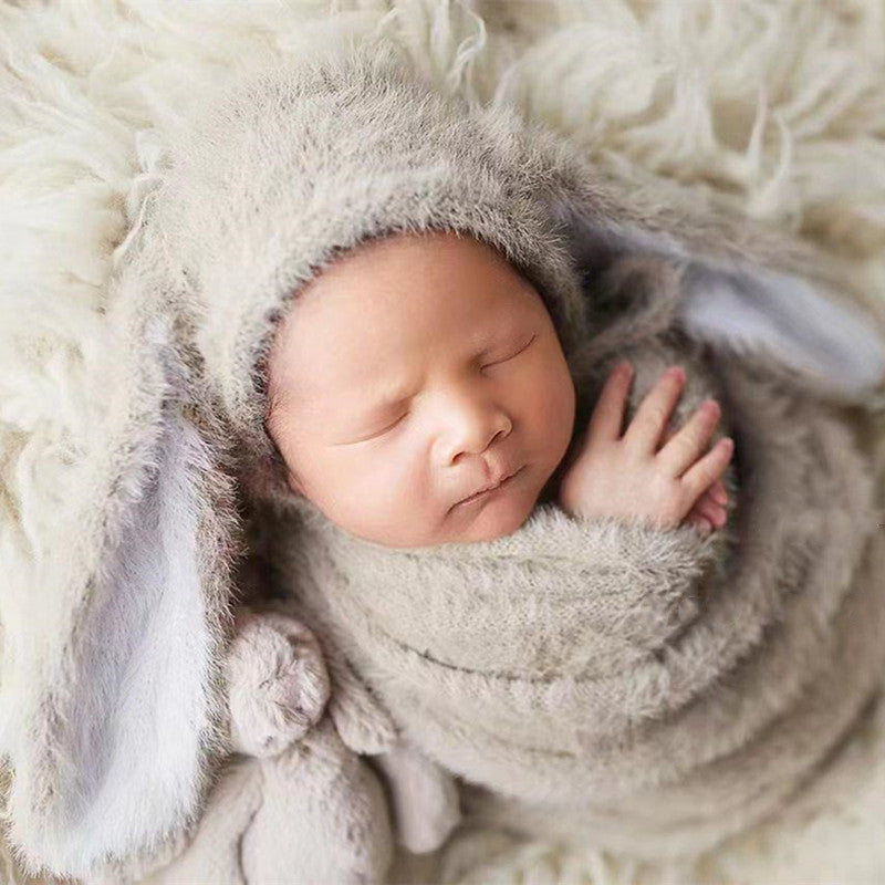 Avezano Newborn Hat Wool Wrap Baby Shot Props