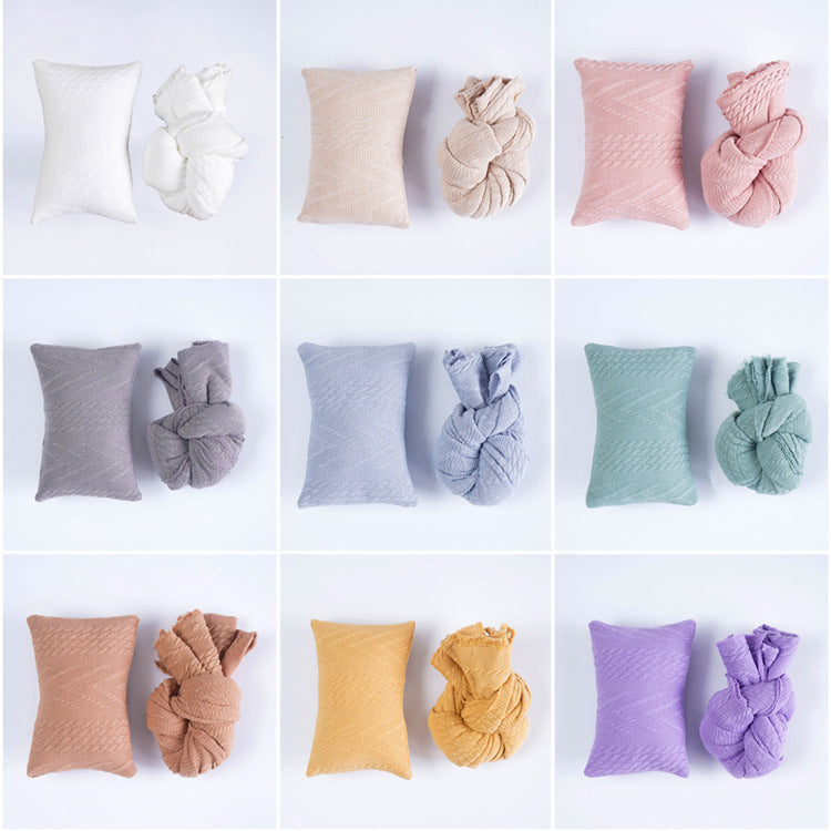Avezano Newborn Photograpy Props 40*150cm Backdrop Stretch Soft Wraps + 20*14cm Rectangular pillow-AVEZANO