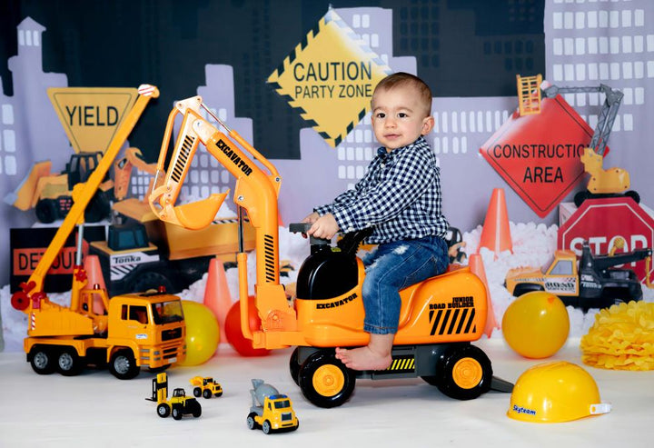 Avezano Mini Construction Site Toy Engineering Vehicles Photography Backdrop-AVEZANO