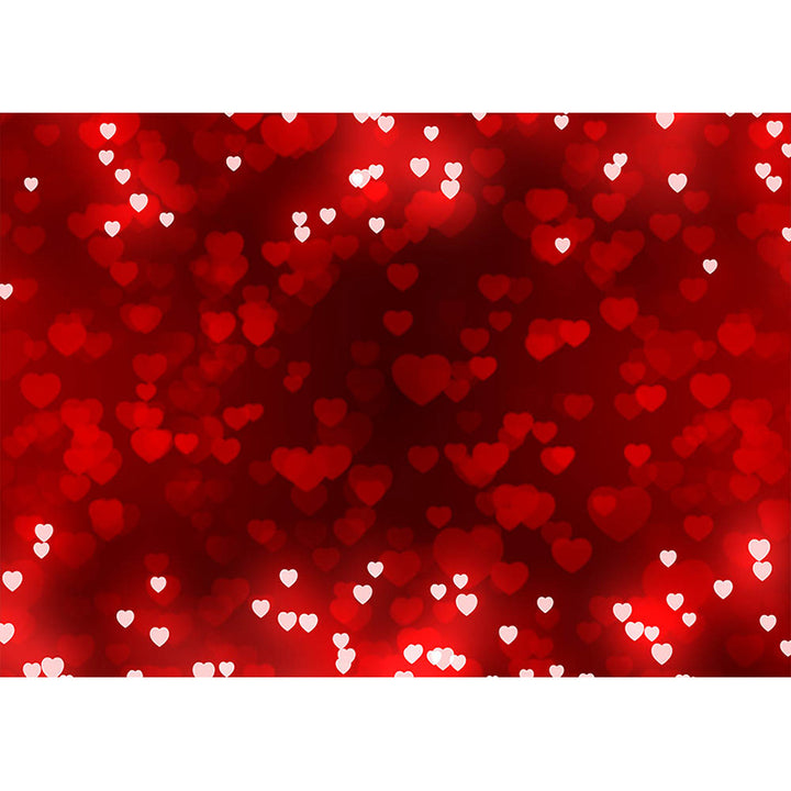 Avezano Red Background And Love Hearts bokeh Valentine'S Day Photography Backdrop-AVEZANO