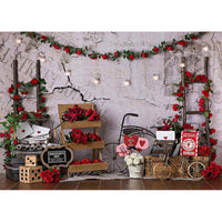 Avezano Roses And Love Hearts Decorations Valentine'S Day Photography Backdrop