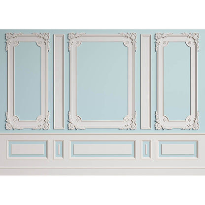 Avezano Light Blue Elegant Wall Door Backdrop For Photography-AVEZANO