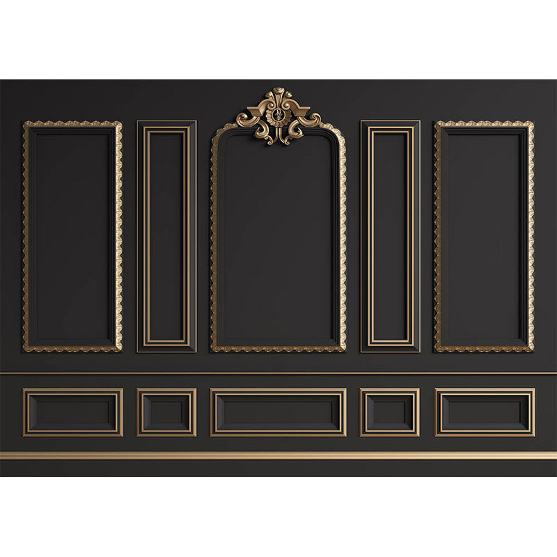 Avezano Dark Brown Elegant Wall Door Backdrop For Photography-AVEZANO