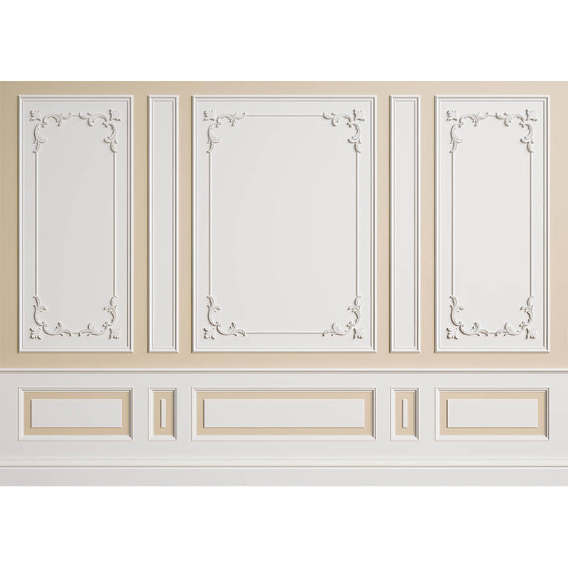 Avezano Light Yellow Elegant Wall White Door Window Backdrop For Photography-AVEZANO