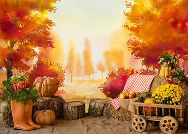Avezano Farm Autumn Photography Backdrop