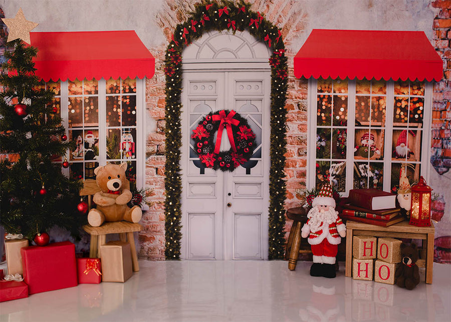 Avezano Christmas Toy Shop Session Backdrop For Photography-AVEZANO